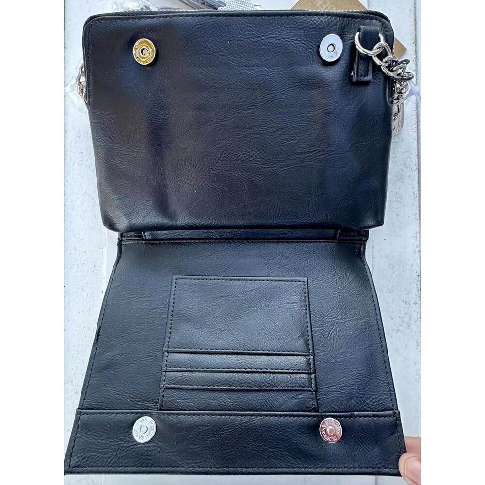 Steve Madden BGreer Multi-Section Crossbody Wallet Handbag Purse Black NWT - Picture 6 of 14